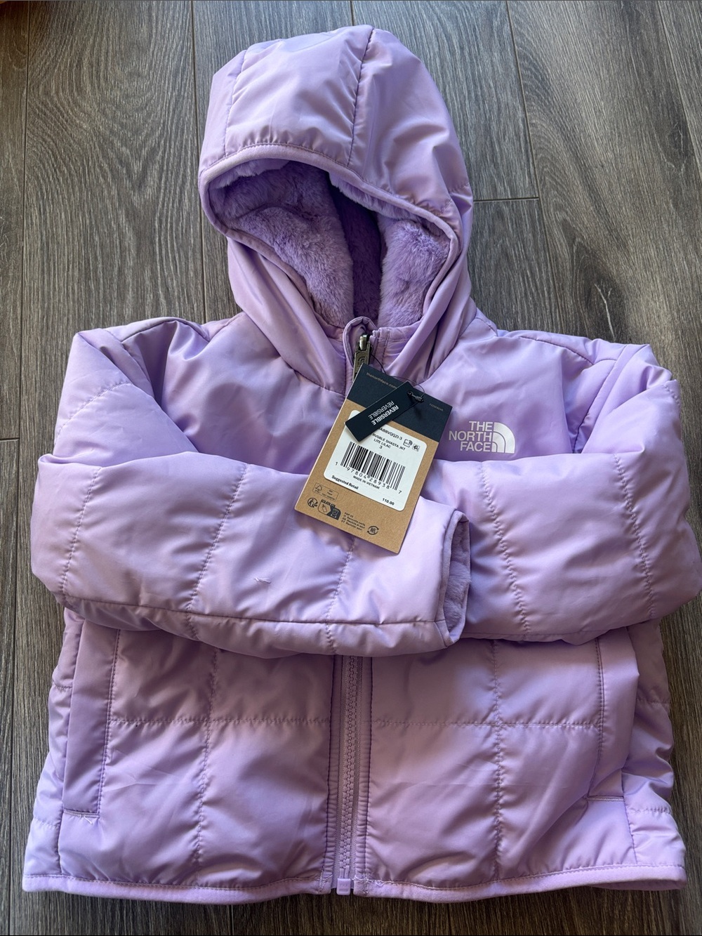 The North Face Girls' Lilac Hooded Puffer Jacket